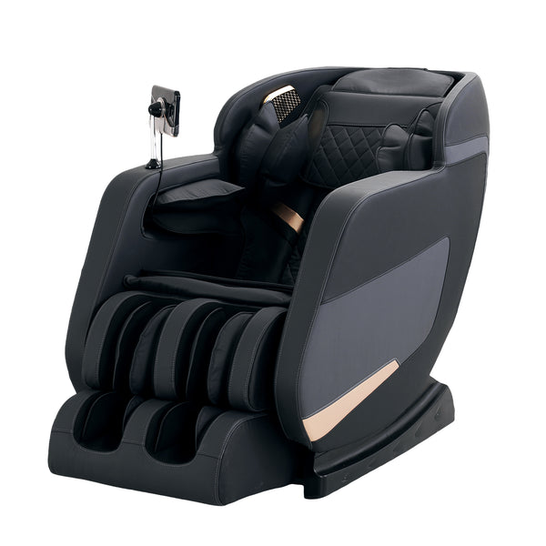 MERITLIFE 4D Massage Chair Full Body|Zero Gravity Shiatsu Massage Chairs Recliner with Heated SL Track Bluetooth Speaker Airbag Yoga Stretch, Foot Roller (BlackGrey)