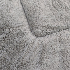 MERITLIFE Plush Washable Dog Bed Ultra Soft Dog Crate Mat Kennel Pad Anti-Slip Pet Sleeping Bed for Small Medium Large Dogs,Gray