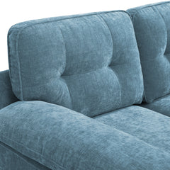 Modern Linen Fabric L-Shaped Couch 4-Seat Sofa Sectional,82.7'' Upholstered Sofa,Convertible Sectional Sofa Couch with Chaise