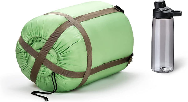 Sleeping Bags for Adults Teens Kids with Compression Sack Portable and Lightweight for 3-4 Season Camping, Hiking,Waterproof, Backpacking and Outdoors（Grass green）