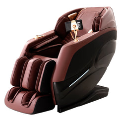 MERITLIFE 2024 Massage Chair, Full Body Zero Gravity Recliner with Yoga Stretching, Intelligent Voice Control, SL Track, Foot Rollers, Airbags, Heating, and Bluetooth (Brown)