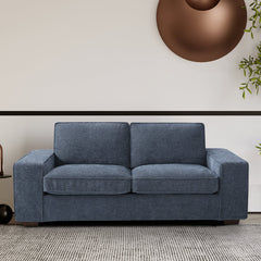 Modern Sofa Couch with Solid Wood Frame for Living Room Furniture Removable Back Cushion and Seat Cushion(Beige),71.25" Wide 2 Seater Sofa for Living Room