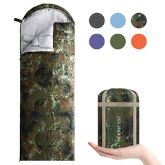 FAIRYLAND Sleeping Bags for Adults Kids with Compression Sack Portable and Lightweight for 3-4 Season Camping, Hiking,Waterproof, Backpacking and Outdoors（Camouflage）