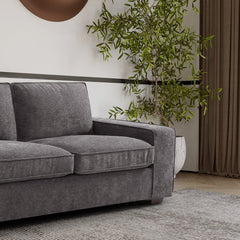 Modern Sofa Couch with Solid Wood Frame for Living Room Furniture Removable Back Cushion and Seat Cushion(Beige),71.25" Wide 2 Seater Sofa for Living Room