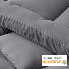 MERITLIFE Cooling  Mattress Topper, Extra Thick Mattress Pad Cover, Plush Pillow Top with Baffle Box Design, Soft Down Alternative Fill, Back Pain Relief, Hotel Feeling