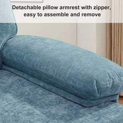 Modern Linen Fabric L-Shaped Couch 4-Seat Sofa Sectional,82.7'' Upholstered Sofa,Convertible Sectional Sofa Couch with Chaise