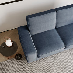 Modern Sofa Couch with Solid Wood Frame for Living Room Furniture Removable Back Cushion and Seat Cushion(Beige),88.58" Wide 3 Seater Sofa for Living Room-Oversized Sofa