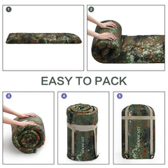 FAIRYLAND Sleeping Bags for Adults Kids with Compression Sack Portable and Lightweight for 3-4 Season Camping, Hiking,Waterproof, Backpacking and Outdoors（Camouflage）