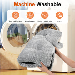 COSYJOY 6.5" Extra-Thick Large Dog Bed, Smooth Velvet Cloth Dog Bed Kennel Mat for Large Medium Dogs, Machine Washable & Anti Slip