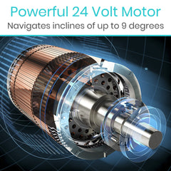 Portable Electric Mobility Scooter 4 Wheel – for Seniors and Adults Comes w/Basket Long Range Battery Pack 10 Miles on a Single Charge – Unique Front & Base LED Lighting Package (Blue)