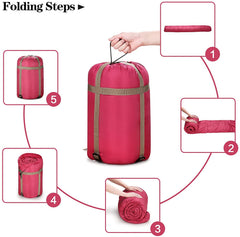 Sleeping Bags for Adults Teens Kids with Compression Sack Portable and Lightweight for 3-4 Season Camping, Hiking,Waterproof, Backpacking and Outdoors（pink）