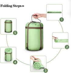 Sleeping Bags for Adults Teens Kids with Compression Sack Portable and Lightweight for 3-4 Season Camping, Hiking,Waterproof, Backpacking and Outdoors（Grass green）