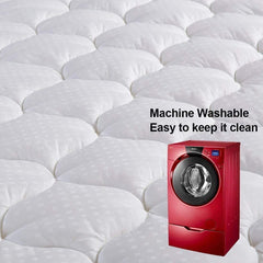 MERITLIFE Waterproof Mattress Pad,400TC 100% Cotton Cooling Mattress Topper Cover Extra Thick Down Alternative Pillow Top Cooling Bed Topper