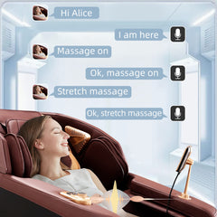 MERITLIFE 2024 Massage Chair, Full Body Zero Gravity Recliner with Yoga Stretching, Intelligent Voice Control, SL Track, Foot Rollers, Airbags, Heating, and Bluetooth (Brown)