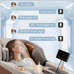 MERITLIFE 2024 Massage Chair, Full Body Zero Gravity Recliner with Yoga Stretching, Intelligent Voice Control, SL Track, Foot Rollers, Airbags, Heating, and Bluetooth (Brown)