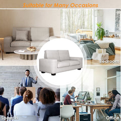 Modern Sofa Couch with Solid Wood Frame for Living Room Furniture Removable Back Cushion and Seat Cushion(Beige),71.25" Wide 2 Seater Sofa for Living Room