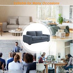 Modern Sofa Couch with Solid Wood Frame for Living Room Furniture Removable Back Cushion and Seat Cushion(Beige),88.58" Wide 3 Seater Sofa for Living Room-Oversized Sofa