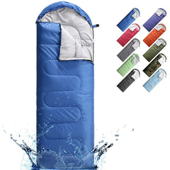 Sleeping Bags for Adults Teens Kids with Compression Sack Portable and Lightweight for 3-4 Season Camping, Hiking,Waterproof, Backpacking and Outdoors（Dark blue）