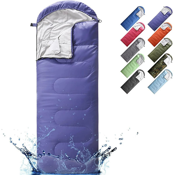 FAIRYLAND Single,purple,sleeping bag,adult sleeping bag,camping,hiking,waterproof,outdoor travel,for 32℉.