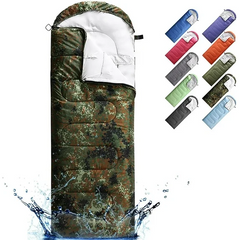 MOONCAST 0 ºC Sleeping Bags, Compression Sack Portable and Lightweight for Camping, Dark Gray