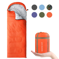 FAIRYLAND Sleeping Bags for Adults Teens Kids with Compression Sack Portable and Lightweight for 3-4 Season Camping, Hiking,Waterproof, Backpacking and Outdoors（Orange）