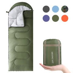 FAIRYLAND Sleeping Bags for Adults Teens Kids with Compression Sack Portable and Lightweight for 3-4 Season Camping, Hiking,Waterproof, Backpacking and Outdoors（Army Green）