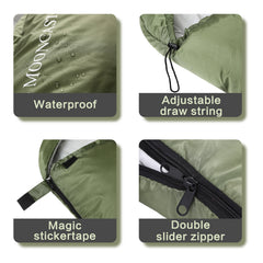 FAIRYLAND Sleeping Bags for Adults Teens Kids with Compression Sack Portable and Lightweight for 3-4 Season Camping, Hiking,Waterproof, Backpacking and Outdoors（Army Green）