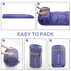 FAIRYLAND Single,purple,sleeping bag,adult sleeping bag,camping,hiking,waterproof,outdoor travel,for 32℉.