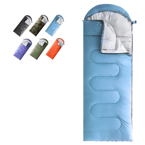 FAIRYLAND Sleeping Bags for Adults Kids with Compression Sack Portable and Lightweight for 3-4 Season Camping, Hiking,Waterproof, Backpacking and Outdoors（Sky blue）