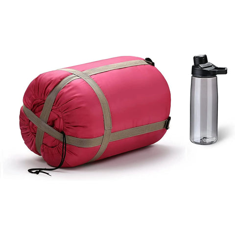 Sleeping Bags for Adults Teens Kids with Compression Sack Portable and Lightweight for 3-4 Season Camping, Hiking,Waterproof, Backpacking and Outdoors（pink）