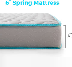Linenspa 6 Inch Innerspring Twin Mattress with Foam Layer - Firm Feel - CertiPUR-US Certified - Mattress in a Box