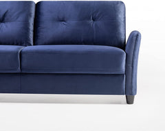 Ricardo Sofa Couch / Tufted Cushions / Easy, Tool-Free Assembly, Dark Grey