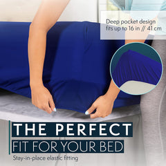 MERITLIFE King Size Sheets Set - Bedding Sheets & Pillowcases w/ 16 inch Deep Pockets - Fade Resistant & Machine Washable - 4 Piece 1800