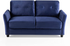 Ricardo Sofa Couch / Tufted Cushions / Easy, Tool-Free Assembly, Dark Grey