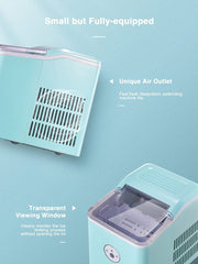 Machine for Countertop, Make 28 lbs ice in 24 hrs, Ice Cube Ready in 5 Mins, Portable Ice Cube Makers with Ice Scoop and Basket fo