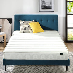 6 Inch Foam and Spring Mattress / CertiPUR-US Certified Foams / Mattress-in-a-Box, Narrow Twin, off white