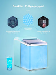 Machine for Countertop, Make 28 lbs ice in 24 hrs, Ice Cube Ready in 5 Mins, Portable Ice Cube Makers with Ice Scoop and Basket fo
