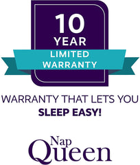 NapQueen Ventilated Bamboo Charcoal Memory Foam Mattress in a Box - CertiPUR-Certified Foams – Energy Stabilizer Medium Feel Mattress (Queen