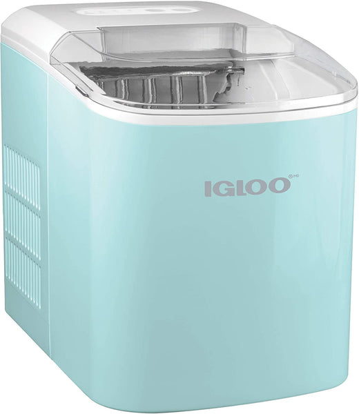 Igloo ICEB26AQ Automatic Portable Electric Countertop Ice Maker Machine, 26 Pounds in 24 Hours, 9 Ice Cubes Ready in 7 Minutes, With Ice Sco