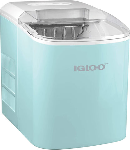 Igloo ICEB26AQ Automatic Portable Electric Countertop Ice Maker Machine, 26 Pounds in 24 Hours, 9 Ice Cubes Ready in 7 Minutes, With Ice Sco