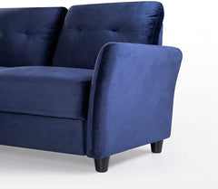 Ricardo Sofa Couch / Tufted Cushions / Easy, Tool-Free Assembly, Dark Grey