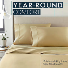 MERITLIFE King Size Sheets Set - Bedding Sheets & Pillowcases w/ 16 inch Deep Pockets - Fade Resistant & Machine Washable - 4 Piece 1800