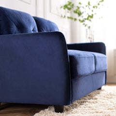 Ricardo Sofa Couch / Tufted Cushions / Easy, Tool-Free Assembly, Dark Grey