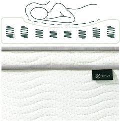 6 Inch Foam and Spring Mattress / CertiPUR-US Certified Foams / Mattress-in-a-Box, Narrow Twin, off white