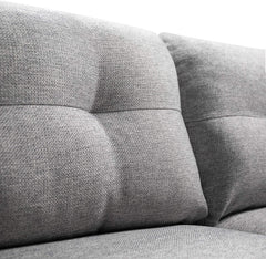 Ricardo Sofa Couch / Tufted Cushions / Easy, Tool-Free Assembly, Dark Grey