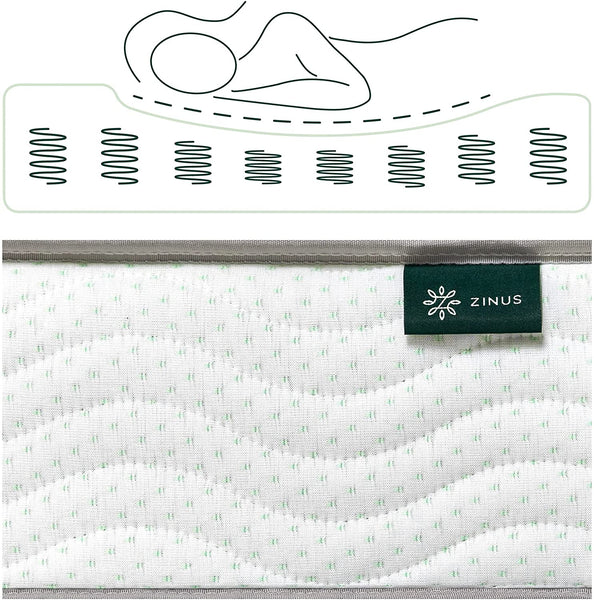 6 Inch Foam and Spring Mattress / CertiPUR-US Certified Foams / Mattress-in-a-Box, Narrow Twin, off white