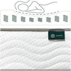6 Inch Foam and Spring Mattress / CertiPUR-US Certified Foams / Mattress-in-a-Box, Narrow Twin, off white