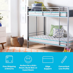 Linenspa 6 Inch Innerspring Twin Mattress with Foam Layer - Firm Feel - CertiPUR-US Certified - Mattress in a Box