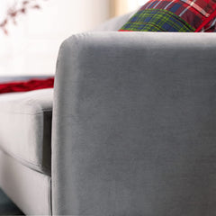 Ricardo Sofa Couch / Tufted Cushions / Easy, Tool-Free Assembly, Dark Grey