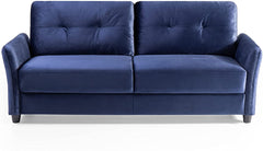 Ricardo Sofa Couch / Tufted Cushions / Easy, Tool-Free Assembly, Dark Grey